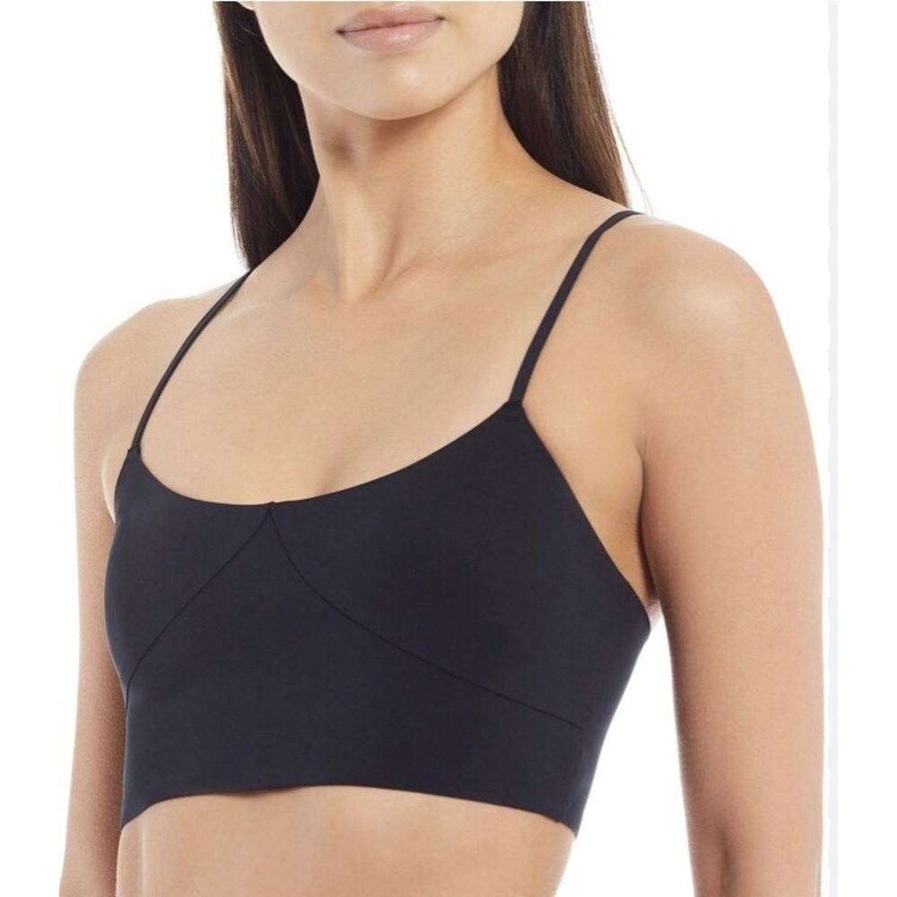 Intimately Free People Brinley Longline Black Bralette XS Minimalist Basic
